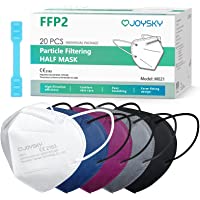 JOYSKY Mascarillas Faciales Desechables FFP2- 20pcs Mascarilla de Protección de 5 Capas- Mascara de Filtración Multicapa…